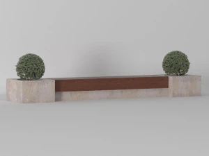 modern bench 3D Model