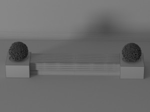 modern bench 3D 모델