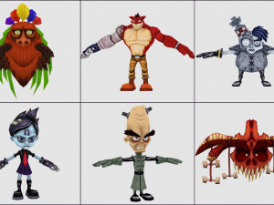 cartoon - characters 3D 모델