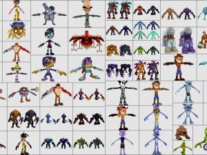 kartun - koleksi karakter monster Model 3D