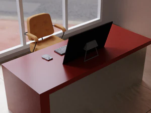 conceito de escrit&oacute;rio Modelo 3D