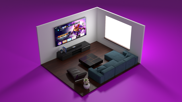 Low Poly Room 3D 모델 .c4d .max .obj .3ds .fbx .stl .blend 