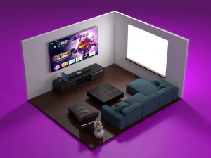 Lage Poly-kamer 3D Model