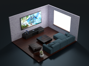 Low Poly Room 3D 모델