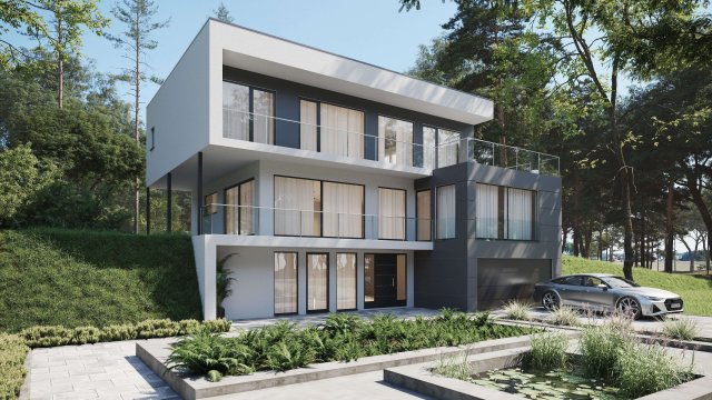 modern house 001 3Dモデル .c4d .max .obj .3ds .fbx .stl .blend 