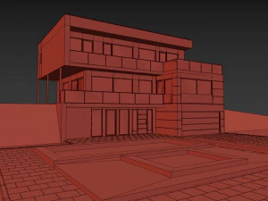 modern house 001 3D Model