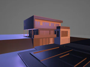 modern house 001 3D Model