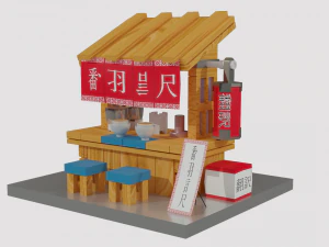 tienda de ramen Modelo 3D