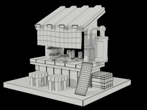 ramen shop 3D-Modell