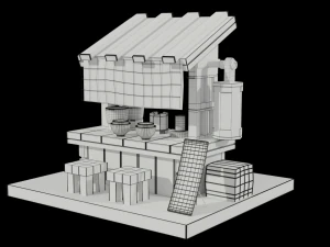 магазин рамэн 3D Модель