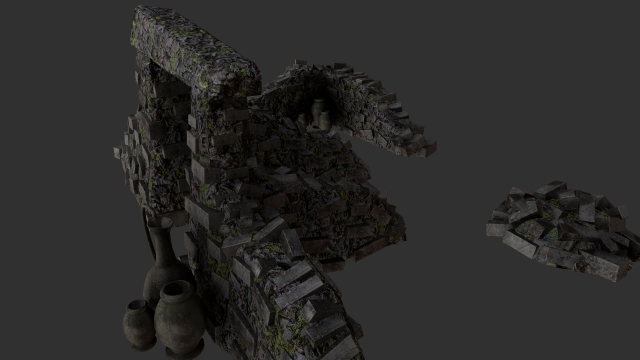 asset of jungle and desert 3d ruins Model 3D .c4d .max .obj .3ds .fbx .stl .blend 