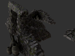 asset of jungle and desert 3d ruins 3Dモデル
