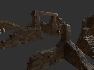 asset of jungle and desert 3d ruins Model 3D