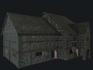 3d medieval house low poly 3Dモデル