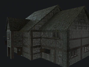 3d medieval house low poly 3D Model