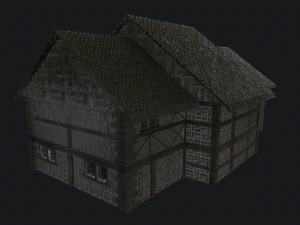 3d medieval house low poly 3D Model