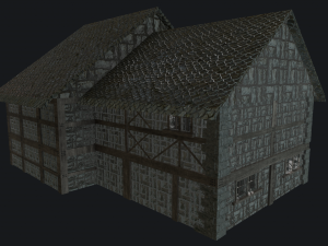 3d medieval house low poly 3D मॉडल