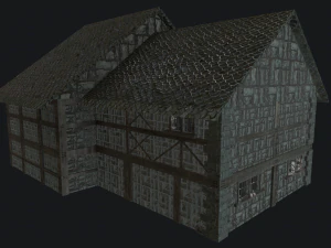 3d medieval house low poly 3D Model