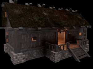 wiking house low poly 3D Model