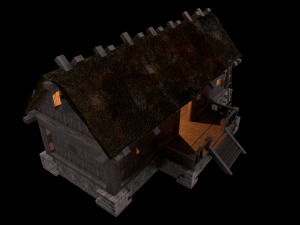 wiking house low poly 3D Model