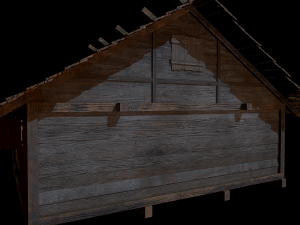 3d medieval wooden house low poly 3D Модель