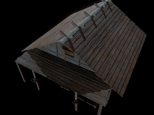 3d medieval wooden house low poly 3D Модель
