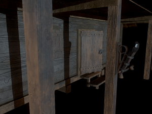 3d medieval wooden house low poly 3D Модель