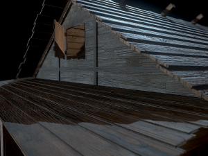 3d medieval wooden house low poly 3D Модель