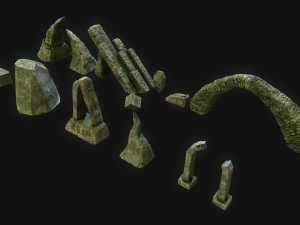 3d junhle rock asset low-poly 3D Model