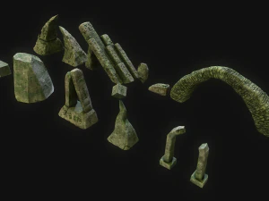 Risorsa rock junhle 3d a basso numero di poligoni Modello 3D