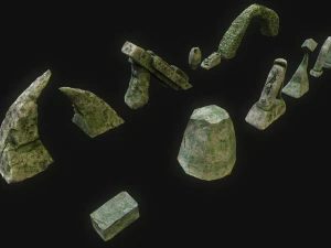 Risorsa rock junhle 3d a basso numero di poligoni Modello 3D