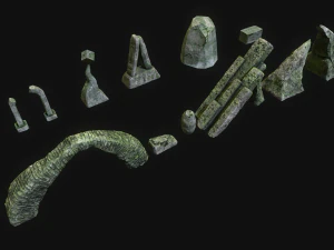 Risorsa rock junhle 3d a basso numero di poligoni Modello 3D