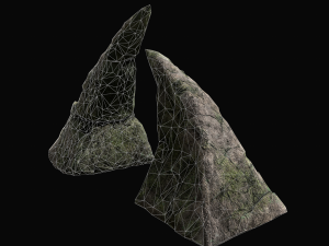 3d junhle rock asset low-poly Modelo 3D