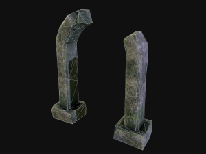 3d junhle rock asset low-poly Modelo 3D