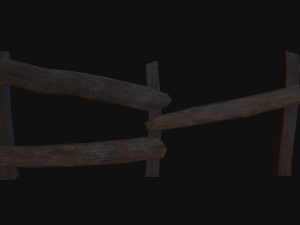 10 3d wooden planks low-poly 3D Model