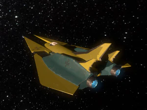 3D-ukrainisches Raumschiff Low-Poly 3D Modell