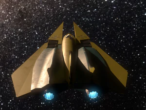 3D-ukrainisches Raumschiff Low-Poly 3D Modell