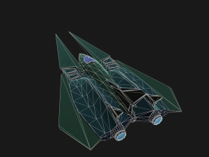 3d ukrainian spaceship low-poly Model 3D