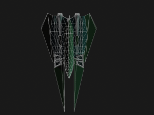 3d ukrainian spaceship low-poly Model 3D