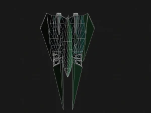 3D-ukrainisches Raumschiff Low-Poly 3D Modell