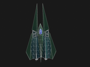 3d ukrainian spaceship low-poly Model 3D