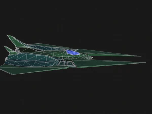 3D-ukrainisches Raumschiff Low-Poly 3D Modell