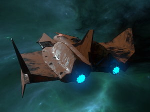 3d orange spaceship low-poly 3D Model