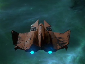3d orange spaceship low-poly 3D Model