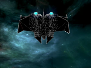 3d orange spaceship low-poly 3D Model