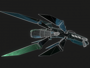 3d starhip fbx low-poly 3D मॉडल