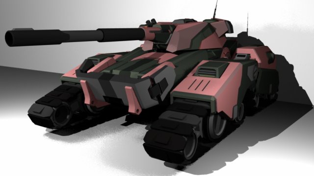tank 3D 模型 .c4d .max .obj .3ds .fbx .stl .blend