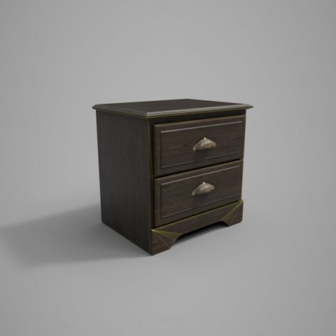 nightstand 3D 模型 .c4d .max .obj .3ds .fbx .stl .blend 