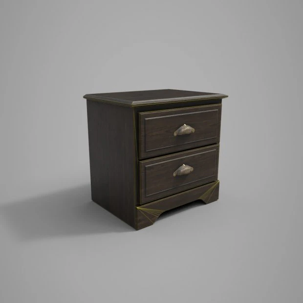nightstand 3D Model .c4d .max .obj .3ds .fbx .stl .blend 