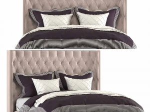 cama tufada rh adolescente zadie Modelo 3D